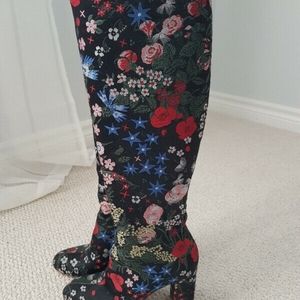 Valentino Garavani Floral Knee High Boots